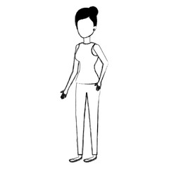 beautiful woman avatar character vector illustration design