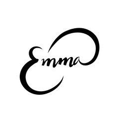 Personal name Emma. Vector handwritten calligraphy set.