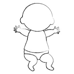 little boy baby icon vector illustration design