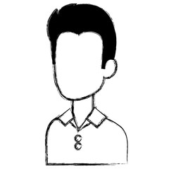 young man avatar character vector illustration design