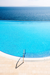  swimming pool overlooking the sea in Rabac, Istria region , Croatia 