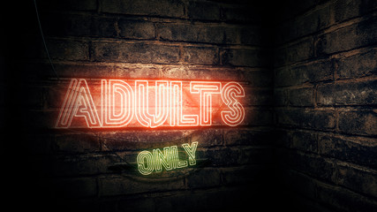 Adults Only neon sign