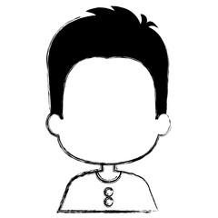 happy little boy character vector illustration design