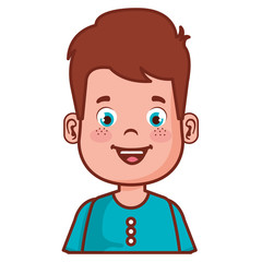 happy little boy character vector illustration design