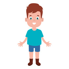 happy little boy character vector illustration design