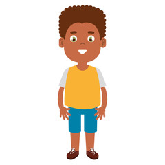 Fototapeta premium happy little boy character vector illustration design