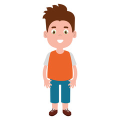 happy little boy character vector illustration design