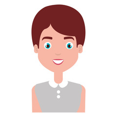beautiful woman avatar character vector illustration design