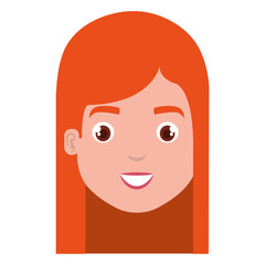 little girl head icon vector illustration design