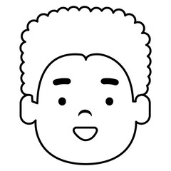 Obraz na płótnie Canvas happy little boy head character vector illustration design