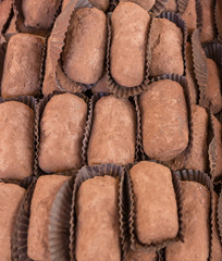 typical Sicilian sweet whit chocolate and ricotta.Italian pastry tradition.