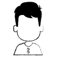 happy little boy character vector illustration design
