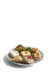 Typical Moroccan sweets. Homemade.Isolated