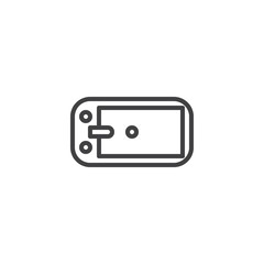 Bathtub top view outline icon. linear style sign for mobile concept and web design. Bath simple line vector icon. Symbol, logo illustration. Pixel perfect vector graphics