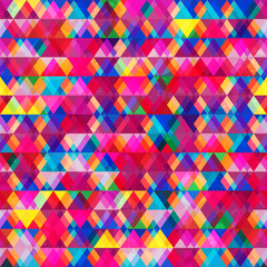 Colored triangle seamless pattern