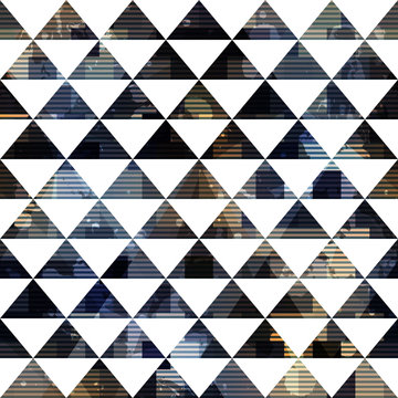 Black triangle seamless pattern