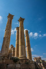 Colums bottom up view from Jerash