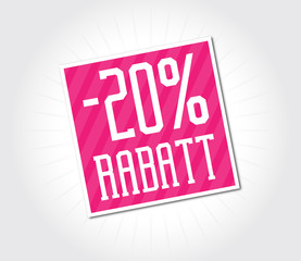 20% Rabatt Vektor