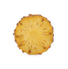 Pineapple slice isolate on white background