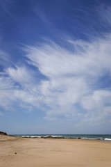Typical wild beach in Tangier