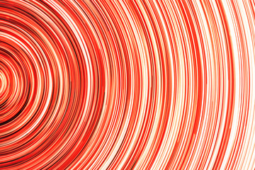 Neon lights pattern. Circular shape. Round orange and white lines background.