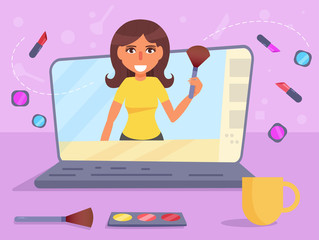 Video blog about makeup Vlogger