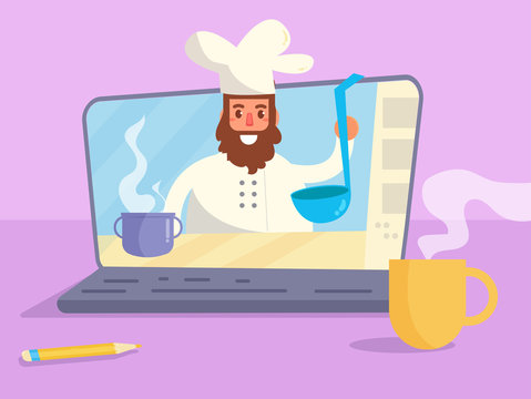 Cooking program Online Vector.