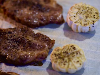 Roasted Pork and garlics