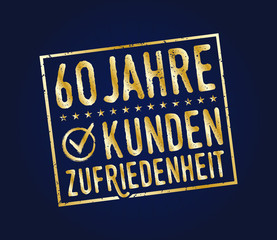 60 Jahre Kundenzufriedenheit Vektor