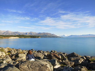 プカキ湖の朝（Beautiful Lake Pukaki in the morning）