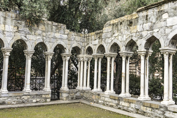 Fototapeta premium St Andrew cloister ruins in Genoa, Italy