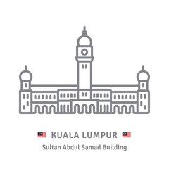Line icon of  Sultan Abdul Samad Building, Kuala Lumpur