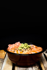 japanese food Mix Sashimi Chirashi Rice Bowl