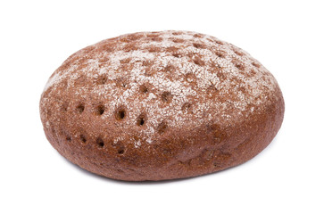 Tasty rye bread isolated on white background