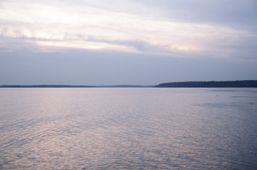 Obraz premium sunset by the river