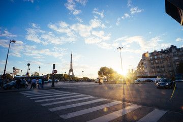 Beautiful scene with Eiffle