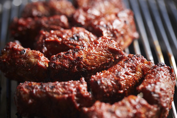 Korean spicy sauce marinated pork barbecue 