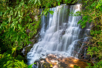 Mun daeng Waterfall, the beautiful waterfall in deep forest at Phu Hin Rong Kla National Park ,Phitsanulok, Thailand