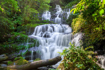 Mun daeng Waterfall, the beautiful waterfall in deep forest at Phu Hin Rong Kla National Park ,Phitsanulok, Thailand
