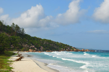 Seychelles islands, La Digue, Anse Petite beach
