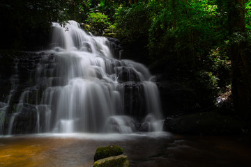 Mun daeng Waterfall, the beautiful waterfall in deep forest at Phu Hin Rong Kla National Park ,Phitsanulok, Thailand