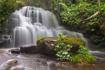 Mun daeng Waterfall, the beautiful waterfall in deep forest at Phu Hin Rong Kla National Park ,Phitsanulok, Thailand