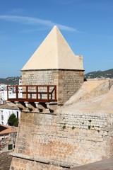 Medieval bastion in Ibiza, Spain
