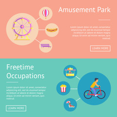 Amusement Park and Freetime Vector Illustration