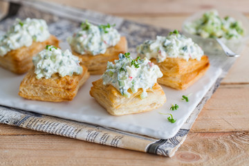 puffs baked with eggs