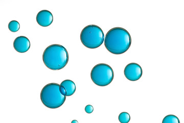 Blue soap bubbles