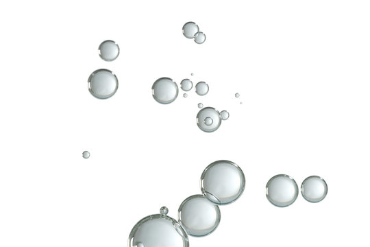 Flowing water bubbles
