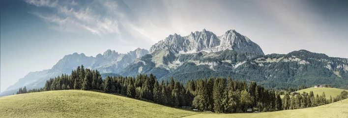 Poster de jardin Paysage Montagnes autrichiennes - Wilder Kaiser, Tirol, Autriche