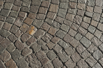 Milan cobblestone pavement
