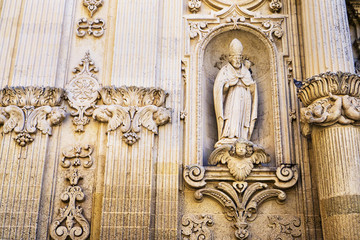 Fototapeta na wymiar details of the Lecce baroque